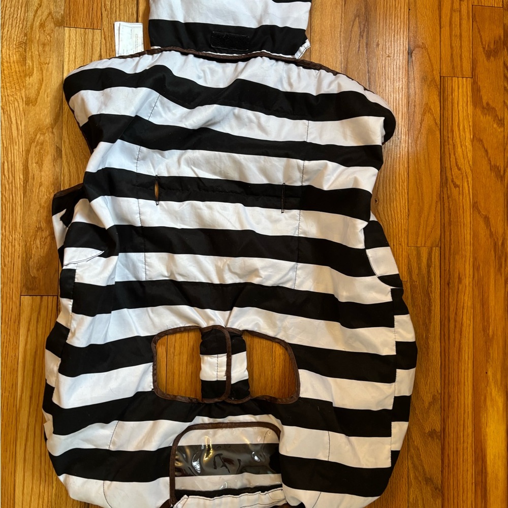 Lumiere Black and White Striped Shopping Cart Cover